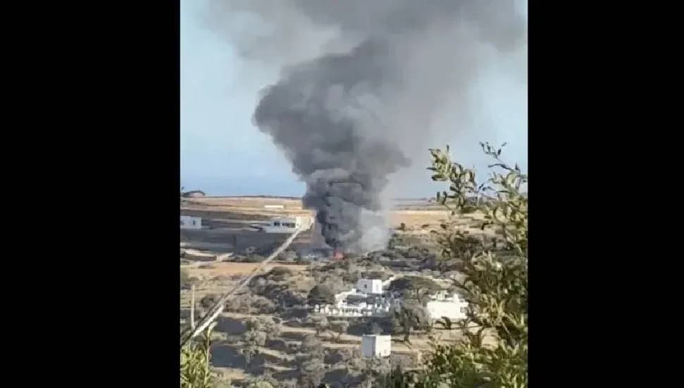 Yunanistan'daki Şifnoz Adası'nda helikopter düştü