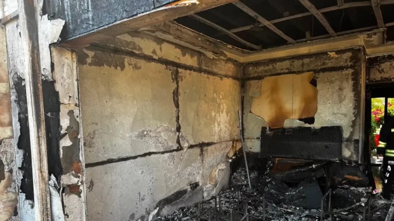 Gönyeli’de balkonda unutulan çakmak yangına neden oldu