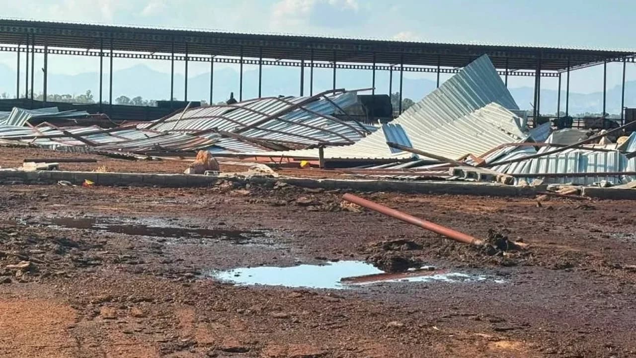 Dilekkaya’da fırtına çiftliği vurdu: Büyük çapta hasar oluştu