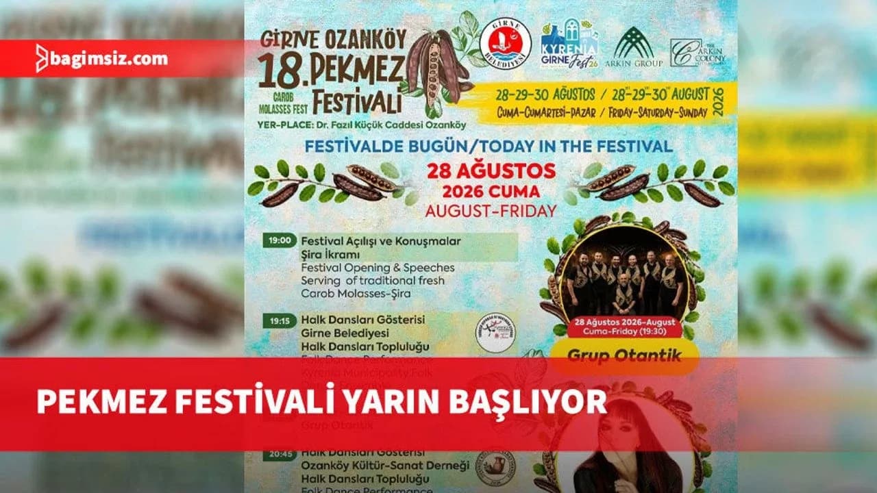 18. Girne Ozanköy Pekmez Festivali yarın başlıyor