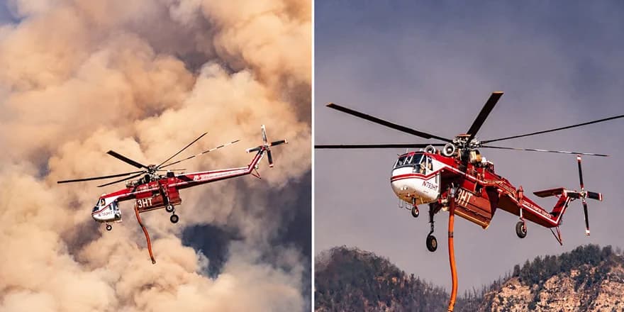 Amerika'da orman yangınına müdahale eden helikopter düştü