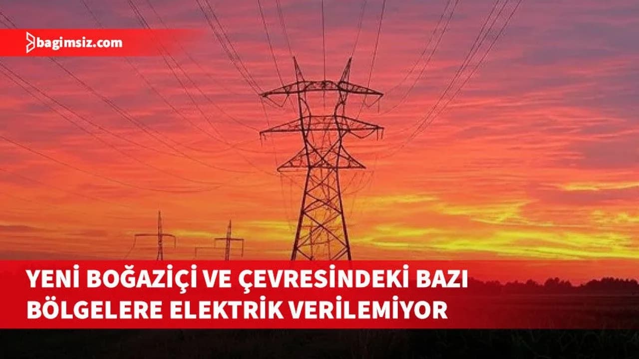 İş aracı orta gerilim elektrik hatlarına çarptı: Bazı bölgelere elektrik verilemiyor...