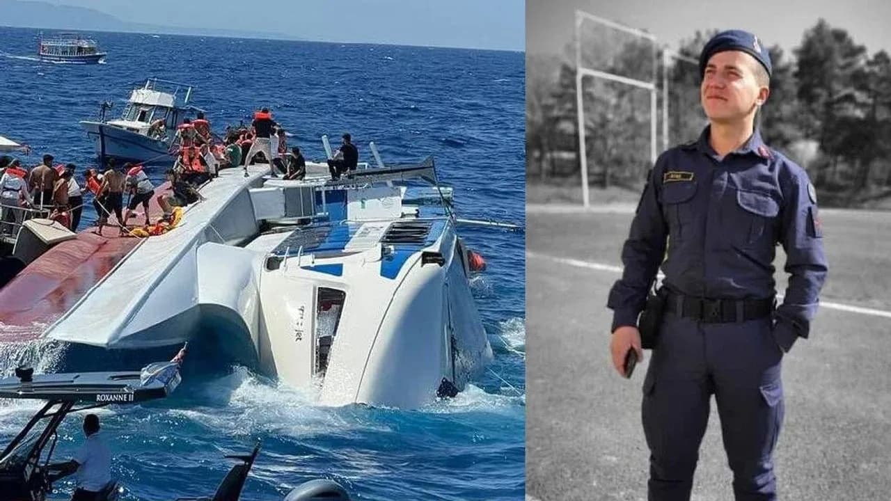 Uzman çavuş eşi ve çocuğunu kurtardı ama geminin alt kısmından çıkamadı