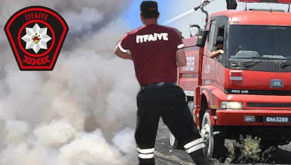Boğaziçi-İskele ana yolunda seyir halindeki TIR alev aldı