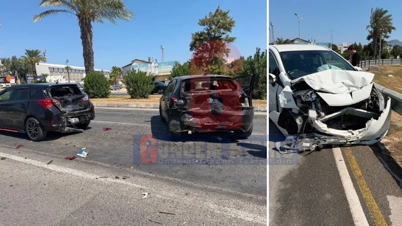 Lefkoşa’da zincirleme trafik kazası: 4 kişi yaralandı
