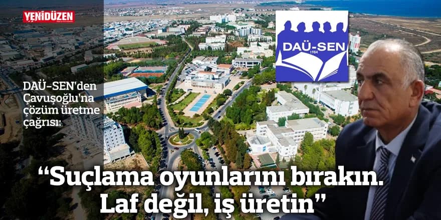 “Suçlama oyunlarını bırakın. Laf değil, iş üretin”