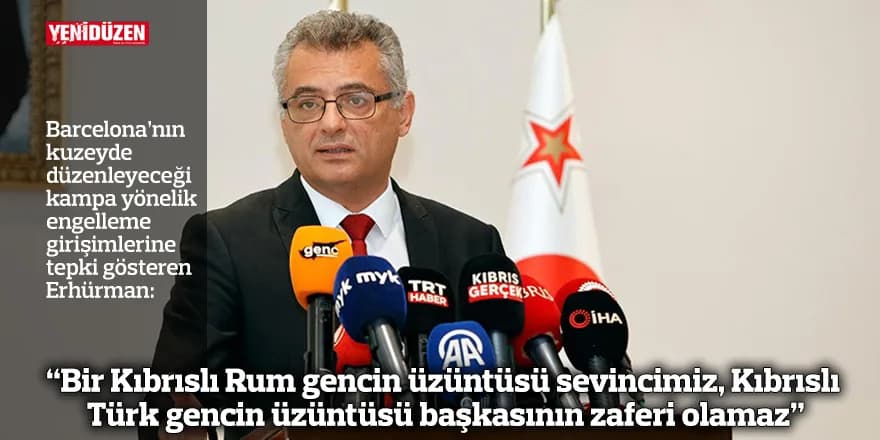 “Bir Kıbrıslı Rum gencin üzüntüsü sevincimiz, Kıbrıslı Türk gencin üzüntüsü başkasının zaferi olamaz”