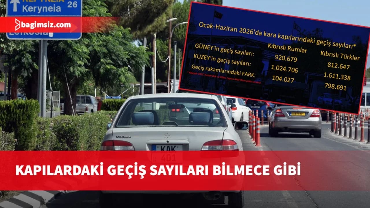 Kıbrıslı Türk ve Rumların kara kapıları istatistiklerinde büyük çelişki