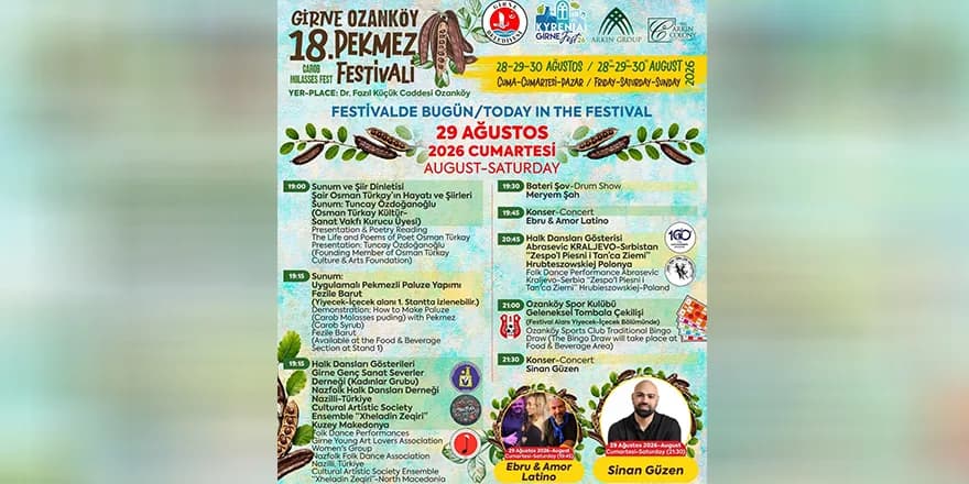 18. Girne Ozanköy Pekmez Festivali yarın başlıyor