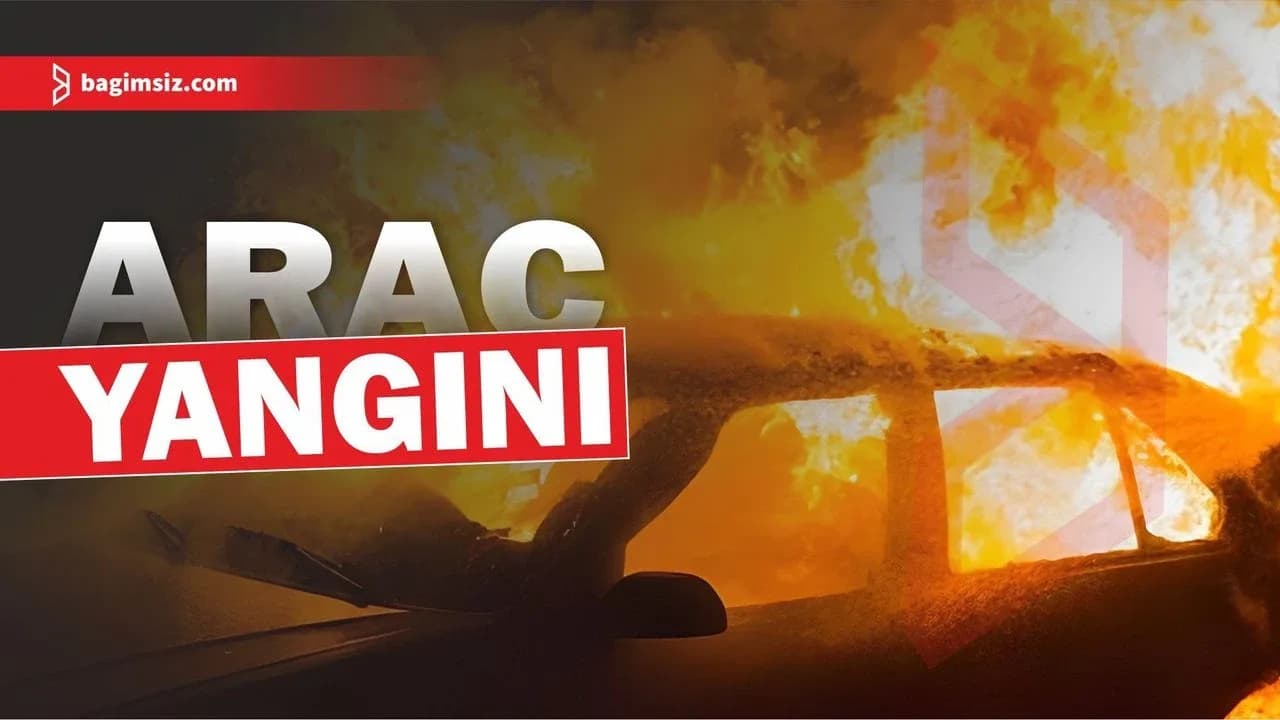 Gazimağusa’da seyir halindeki araç alev aldı