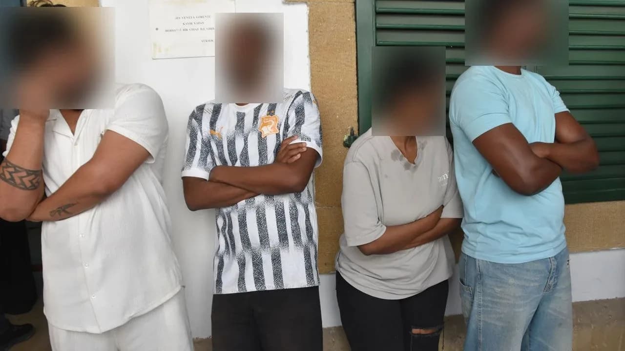 Gönyeli’de izinsiz ikamet ettiği tespit edilen 4 kişi tutuklandı