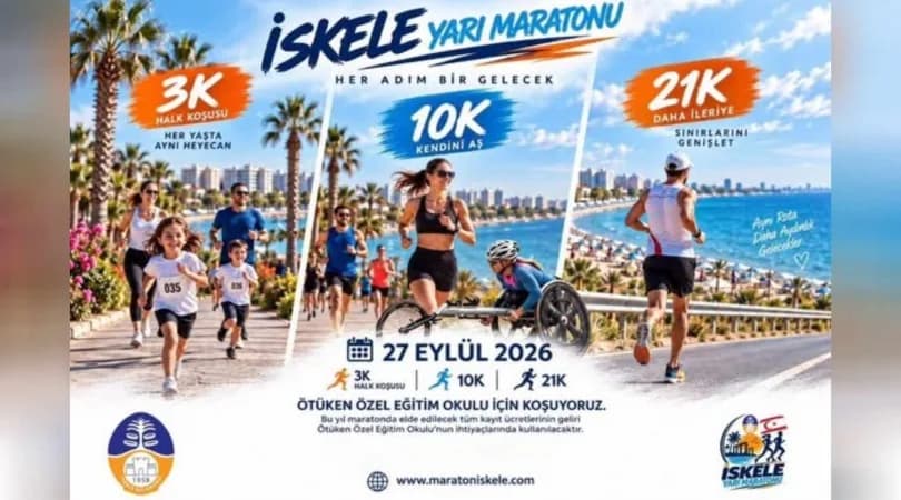 İskele Uluslararası Yarı Maratonu 27 Eylül’de düzenlenecek; Her adım bir gelecek