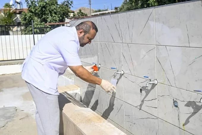 Gönyeli-Alayköy’de okulların suyu ve kantinleri denetlendi