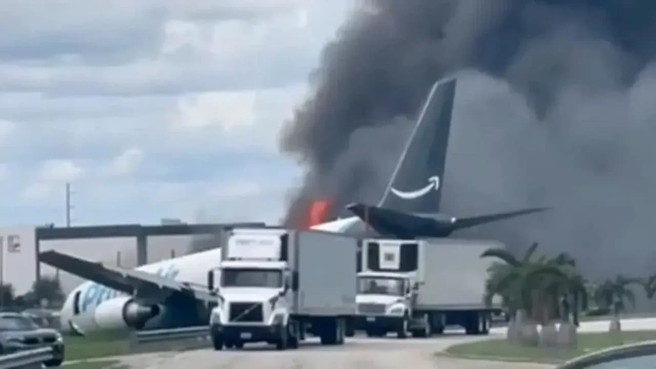 Amazon kargo uçağı Miami’de pistten çıktı: 5 ölü, 5 yaralı