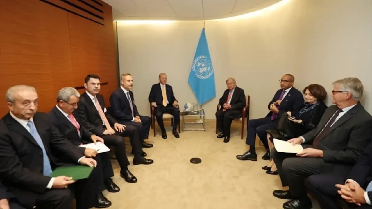 Erdoğan, BM Genel Sekreteri Antonio Guterres ile bir araya geldi