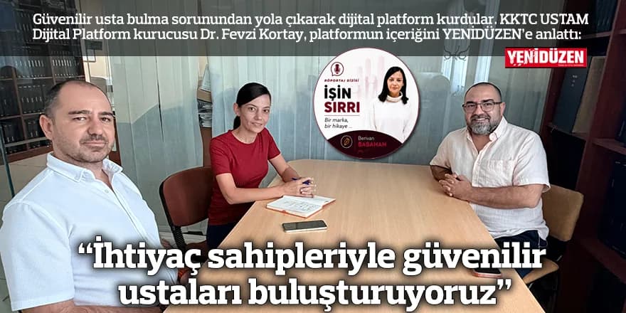 “İhtiyaç sahipleriyle güvenilir ustaları buluşturuyoruz”