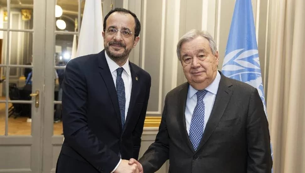 Hristodulidis-Guterres görüşmesi Rum basınında: "Fikirler zemin kazanıyor"