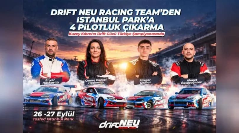 Kuzey Kıbrıs’ın Drift gücü Türkiye Şampiyonası’nda