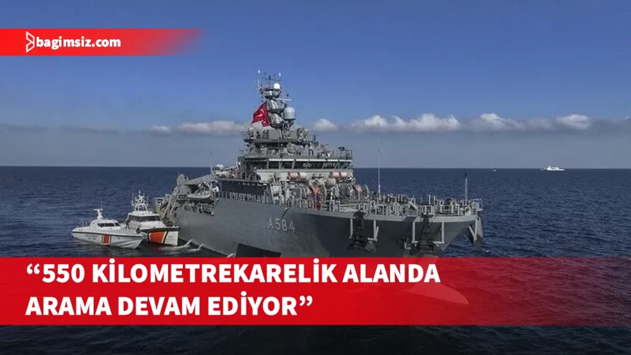 Silivri açıklarındaki kazada batan geminin bulunduğu bölgedeki çalışmalar sürüyor