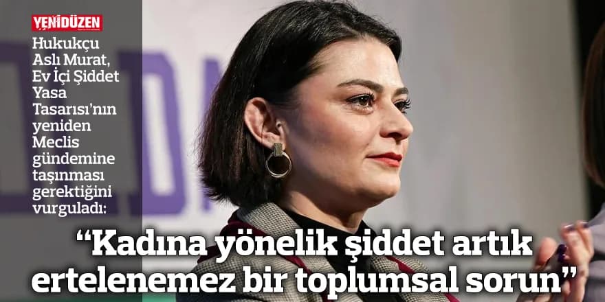 “Kadına yönelik şiddet artık ertelenemez bir toplumsal sorun”