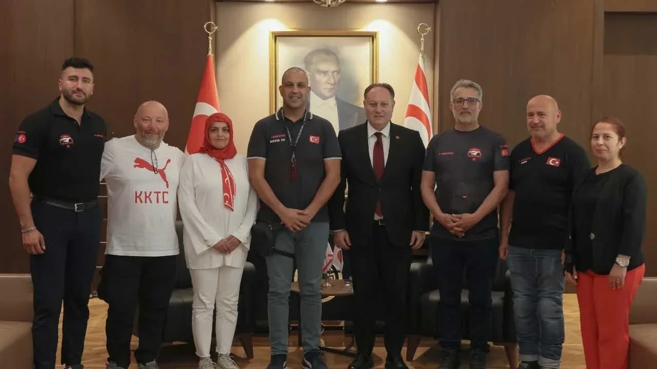 Öztürkler, T-Bikers Türk Motor Kulübü heyetini kabul etti