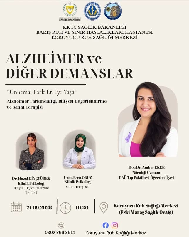 Alzheimer ve diğer demanslara yönelik farkındalık etkinliği düzenlenecek