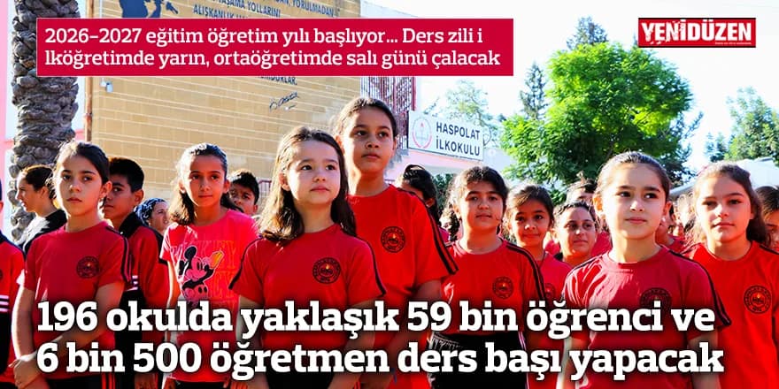 196 okulda yaklaşık 59 bin öğrenci ve 6 bin 500 öğretmen ders başı yapacak