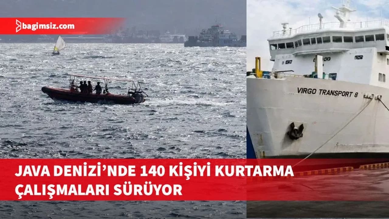 Endonezya'da 243 kişilik yolcu gemisi yan yattı: 140 kişi aranıyor