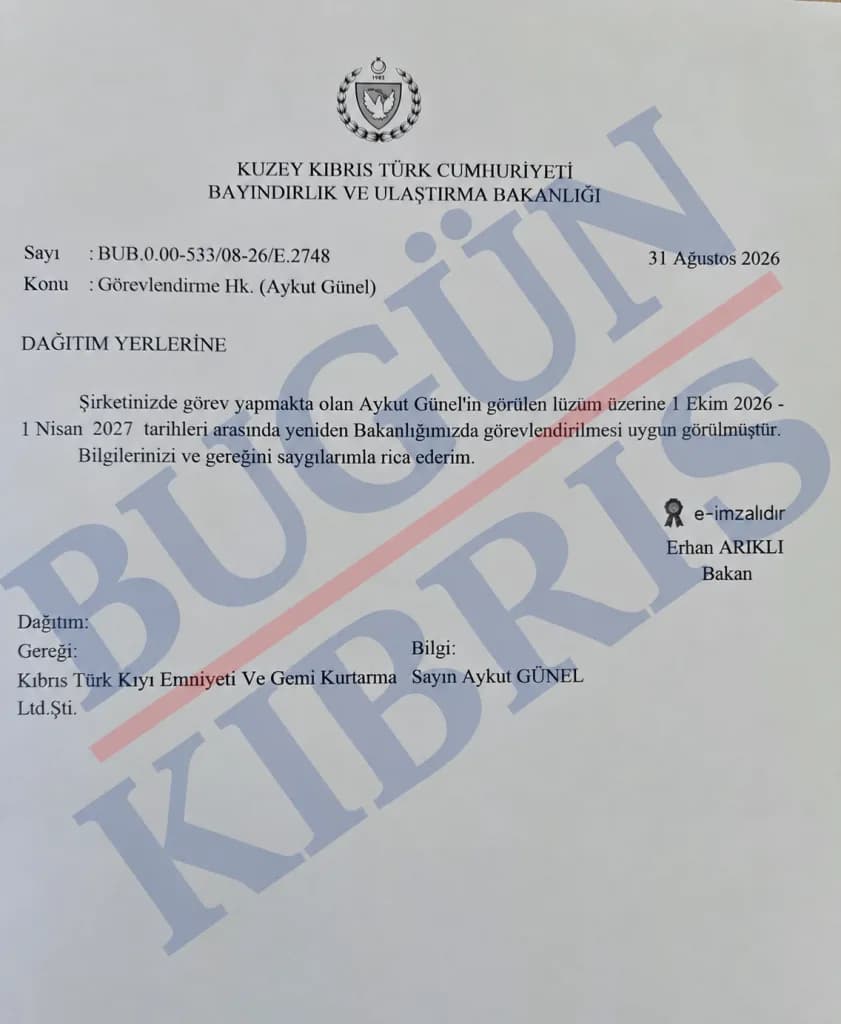 Facianın ertesi günü liman denetim kadrosuna uzatma: Arıklı’dan YDP İskele İlçe Başkanı’na yeniden görevlendirme!