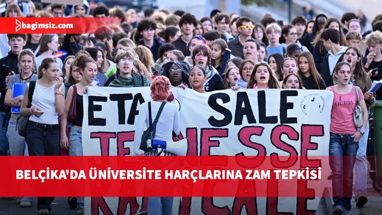 Brüksel'de öğrenciler eğitim ücretlerindeki artışı protesto etti