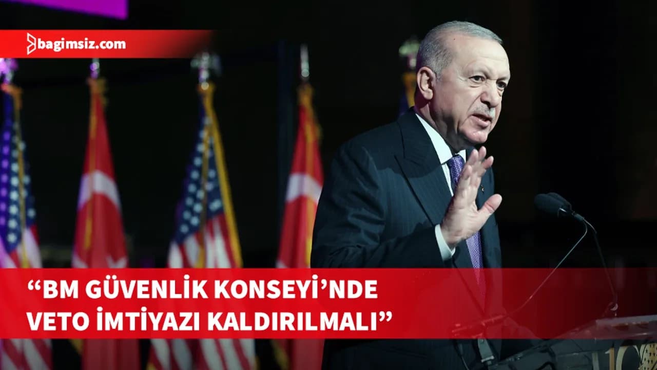Türkiye Cumhurbaşkanı Erdoğan BM'de veto düzenine karşı çıktı
