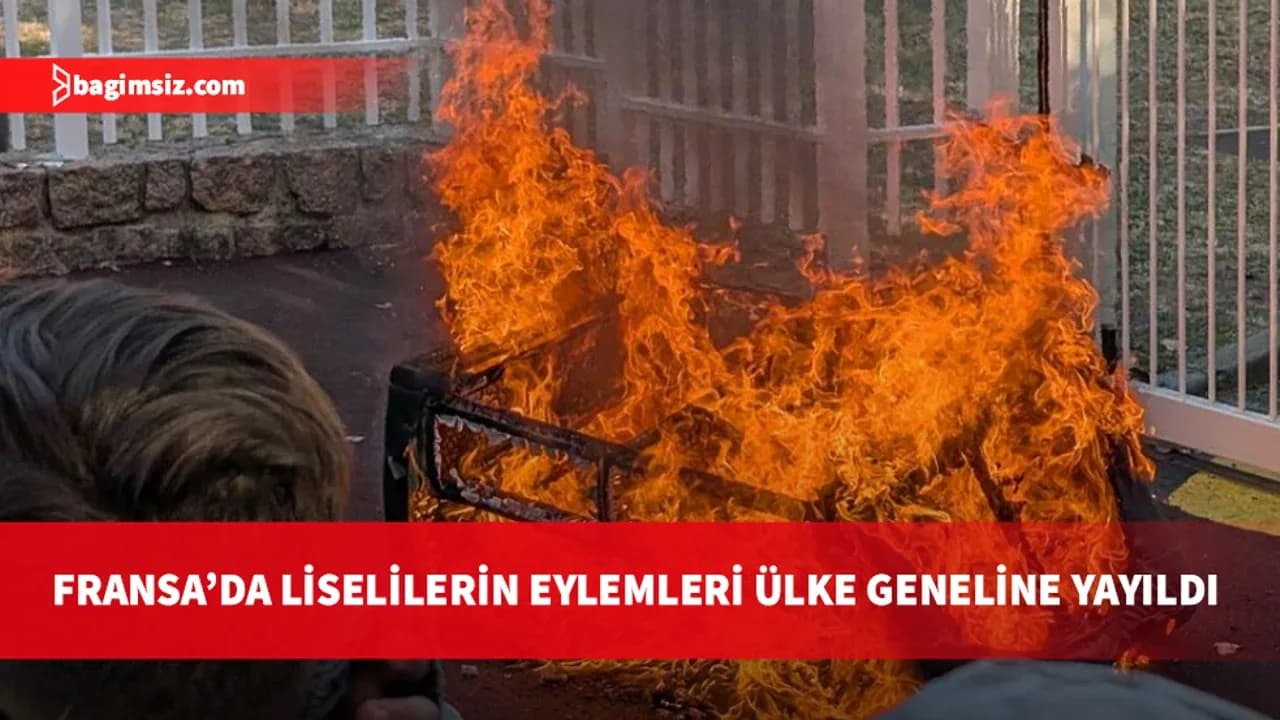 Fransa'da liselilerin düzenlediği eylemlerde 10 kişi yaralandı