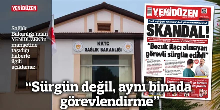 “Sürgün değil, aynı binada görevlendirme”