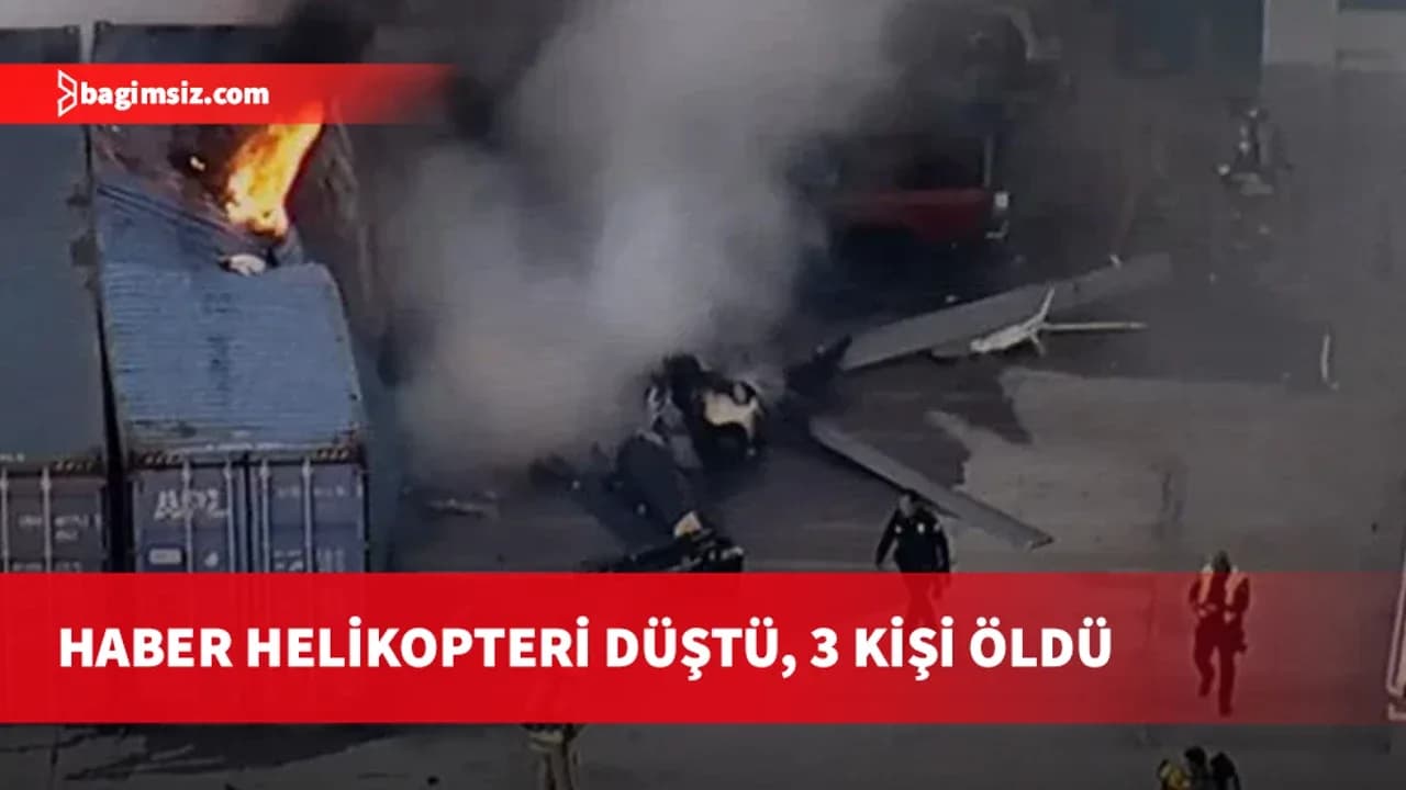 Los Angeles’ta otobüs kazasını görüntülemeye giden haber helikopteri düştü