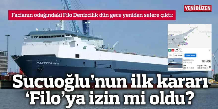Sucuoğlu’nun ilk kararı ‘Filo’ya izin mi oldu?