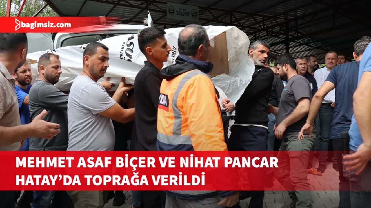 Girne'de geminin batması sonucu hayatını kaybeden 2 kişinin cenazeleri Hatay'da defnedildi