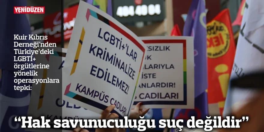 "Hak savunuculuğu suç değildir"