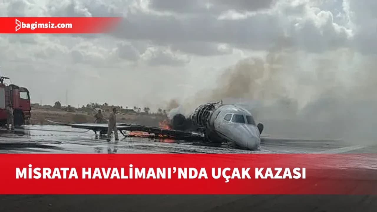 Libya'nın Misrata kentinde özel bir uçağın iniş sırasında pistten çıktığı bildirildi