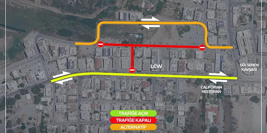 Mağusa'da Faiz Kaymak Sokak 3 gün boyunca trafiğe kapalı olacak