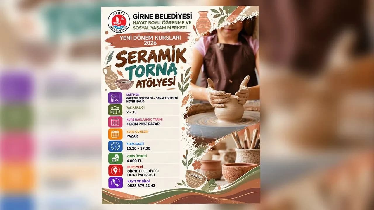 Girne Belediyesi’nden her yaşa kurs ve atölye programı