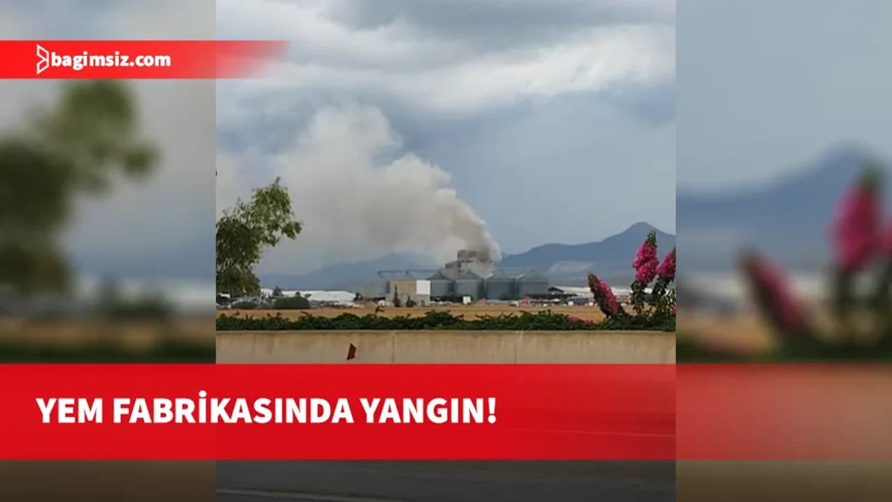 Haspolat’taki yem fabrikasında yangın: Bir kişi kurtarıldı