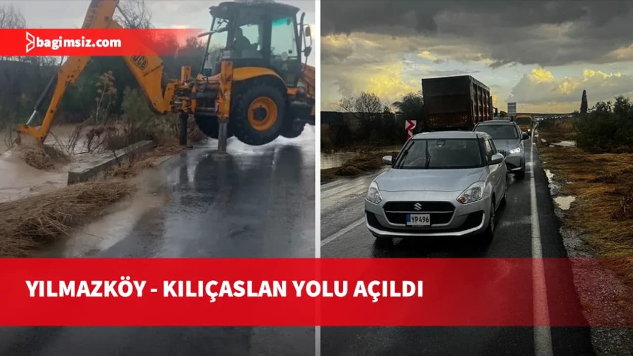 Yılmazköy - Kılıçaslan anayolu yeniden trafiğe açıldı