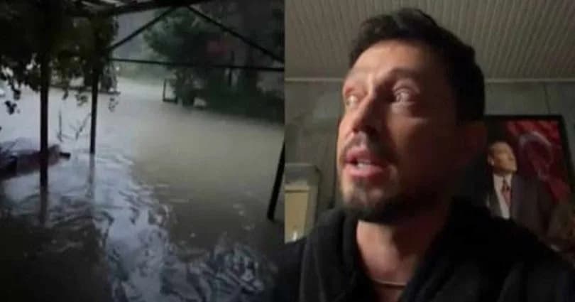 Murat Boz, İstanbul’da sağanak yağış sonrası stüdyoda mahsur kaldı