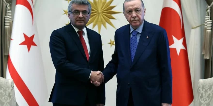 Cumhurbaşkanı Erhürman, TC Cumhurbaşkanı Recep Tayyip Erdoğan'la Ankara'da görüştü