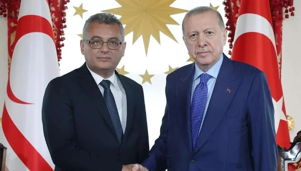 Cumhurbaşkanı Erhürman, Türkiye Cumhurbaşkanı Erdoğan'la görüştü