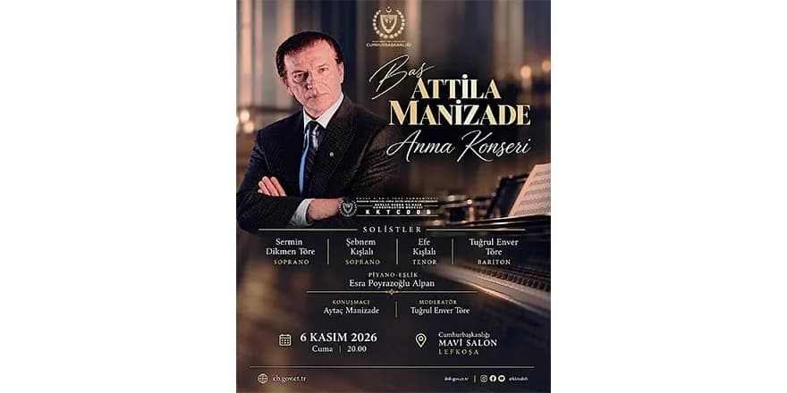 Bas Attila Manizade anma konseri 6 Kasım’da
