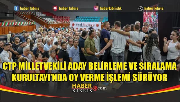 CTP Milletvekili Aday Belirleme ve Sıralama Kurultayı’nda oy verme işlemi sürüyor