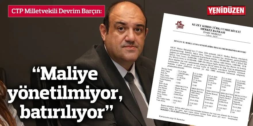 “Maliye yönetilmiyor, batırılıyor”