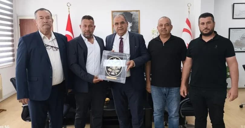 Sucuoğlu, Kıbrıs Türk Çiftçiler Birliği heyetini kabul etti