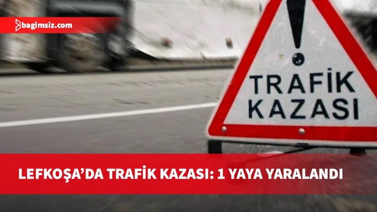 Lefkoşa'da bir yaya güney istikametinde seyreden araca çarparak yol içine düştü ve yaralandı